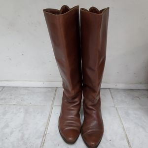 Vintage Bandolino Tan Brown Leather Boots